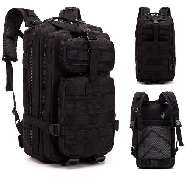 Тактичний рюкзак 25 літрів колір Чорний - изображение 1