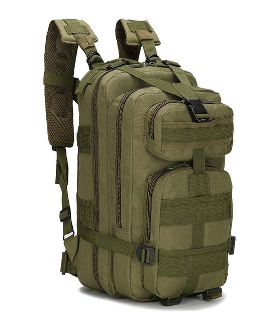 Тактичний рюкзак 25 літрів колір Хакі - изображение 2