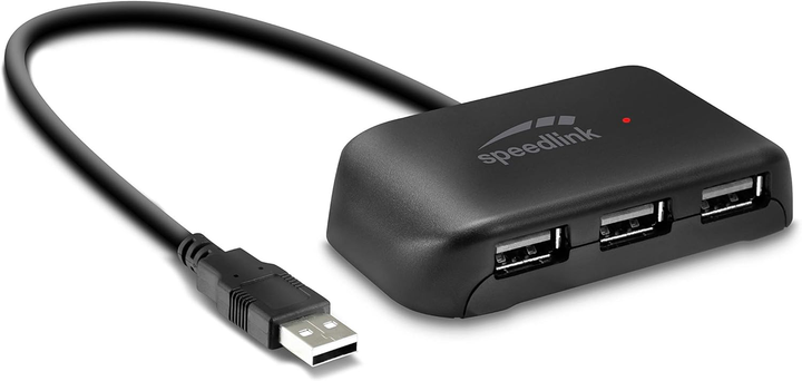 USB-хаб SPEEDLINK SNAPPY EVO 4-port Passive USB 2.0 Black (SL-140004-BK) - зображення 1