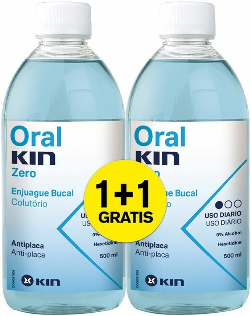 Płyn do płukania ust Oralkin Zero Mouthwash Pack 2 x 500 ml (8436026214299) - obraz 1