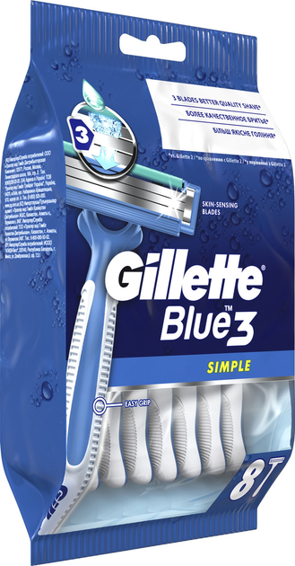 Станок Gillette Blue3 Simple (8) одноразовий - зображення 2