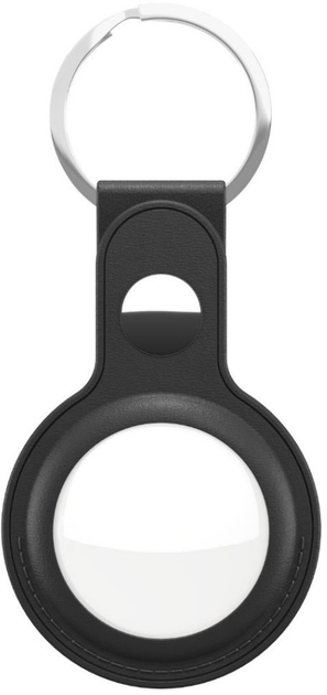 Шкіряний брелок KeyBudz Leather Keyring для Apple AirTag (2 Pack) Black (AT2_S1_BLK) - зображення 1
