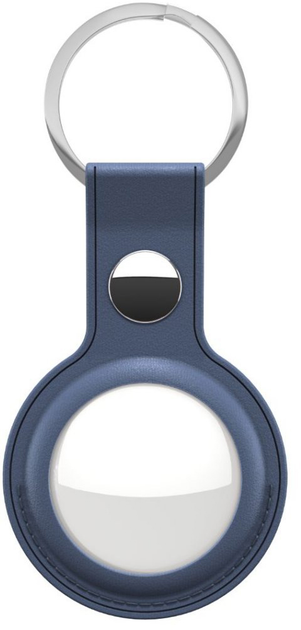 Шкіряний брелок KeyBudz Leather Keyring для Apple AirTag (2 Pack) Cobalt Blue (AT2_S1_CBB) - зображення 2