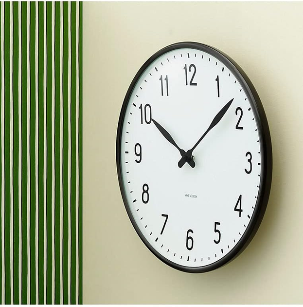 Настінний годинник Arne Jacobsen Station Black (43633) - зображення 2