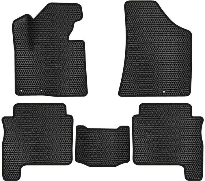 Акція на EVA килимки EVAtech в салон авто для Hyundai Santa FE (CM) Restyling (Floor Gas Pedal) 5 seats (3 clips) 2010-2012 2 покоління SUV EU 5 шт Black від Rozetka