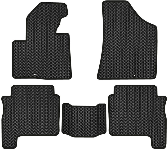 Акція на EVA килимки EVAtech в салон авто для Hyundai Santa FE (CM) Restyling (Floor Gas Pedal) 7 seats (2 clips) 2010-2012 2 покоління SUV EU 5 шт Black від Rozetka