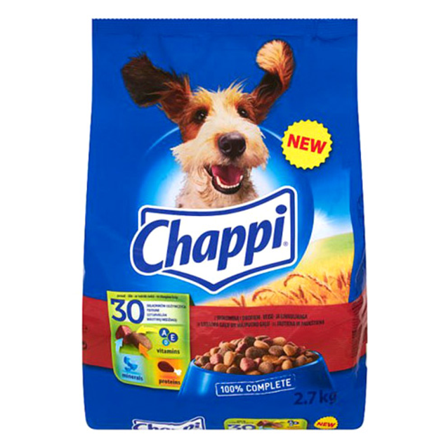Sucha karma dla psów z alergią Chappi drób/wołowina 2.7 kg (5900951252792) - obraz 1