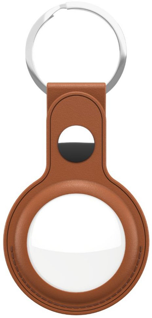 Шкіряний брелок KeyBudz Leather Keyring для Apple AirTag Tan (AT_S1_TAN) - зображення 1