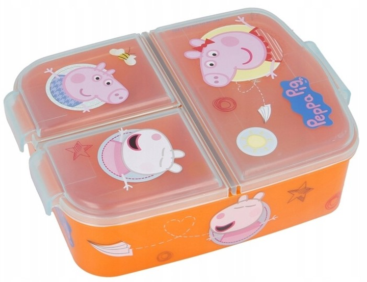 Ланч-бокс Euromic Multi Compartment Sandwich Box Peppa Pig 1 л (8412497139200) - зображення 1