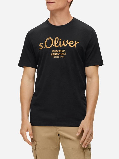 Koszulka męska s.Oliver 10.3.11.12.130.2141458-99D2 2XL Czarna (4099975043279) - obraz 1