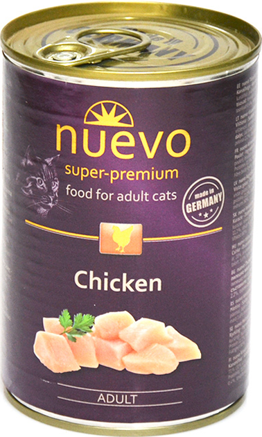 Mokra karma dla kotów Nuevo Chicken Adult z kurczakiem 400 g (4250231595165) - obraz 1
