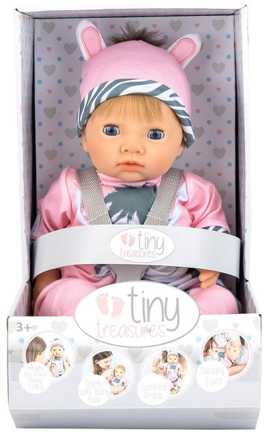Пупс Tiny Treasure Blond Haired Doll With Zebra Outfit 45 см (5713396302676) - зображення 1