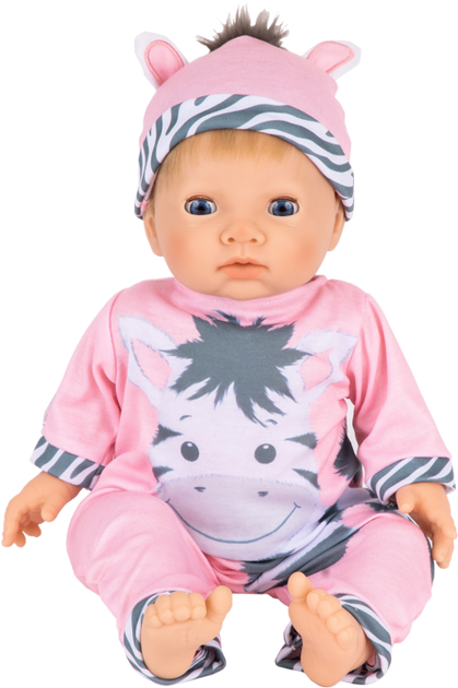 Lalka bobas Tiny Treasure Blond Haired Doll With Zebra Outfit 45 cm (5713396302676) - obraz 2