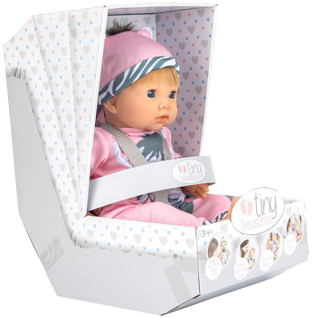 Пупс Tiny Treasure Blond Haired Doll With Zebra Outfit 45 см (5713396302676) - зображення 3