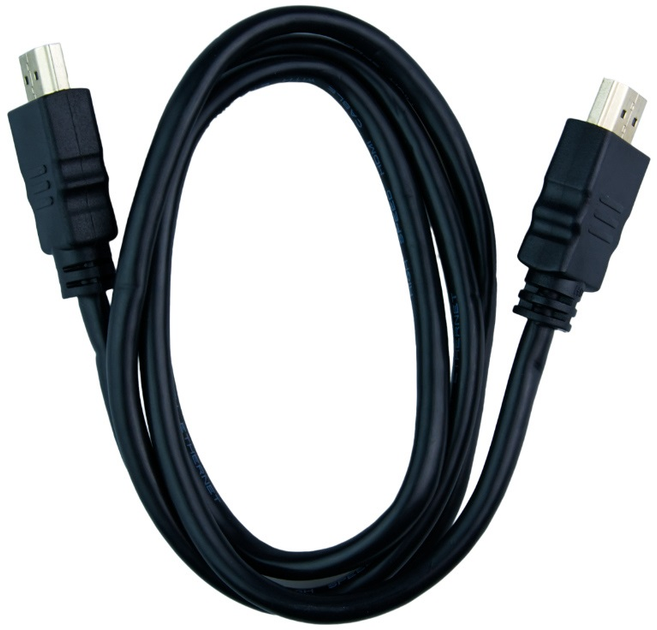 Кабель DPM HDMI to HDMI прямий конектор 1 м чорний (BMHDMI12) (5900672655216) - зображення 2