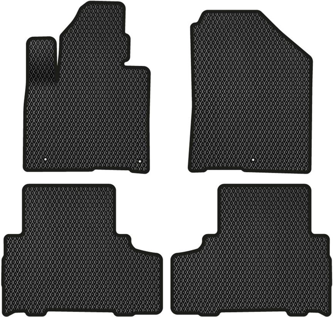 Акція на EVA килимки EVAtech в салон авто для Kia Sorento (UM) 7 seats 2014-2020 3 покоління SUV EU 4 шт Black від Rozetka