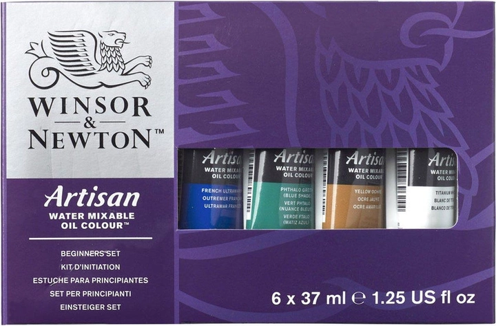 Zestaw farb olejnych Winsor & Newton Artisan Water Mixable Oil Colours 6 x 37 ml (0884955089293) - obraz 1