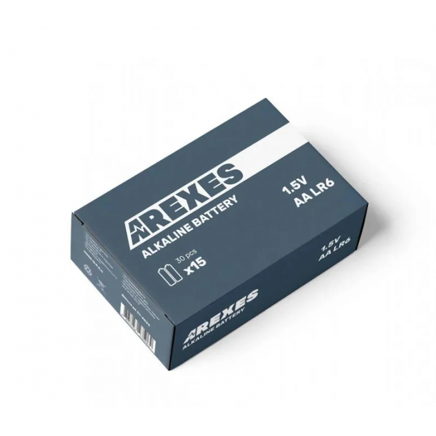 Батарейка Arexes LR6/AA 1.5v алкалиновая (60шт в упаковке) - изображение 3
