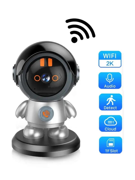 Поворотная беспроводная Wi-Fi видеокамера 3MP видеоняня Робот с датчиком движения 355 градусов UKC HD Smart Camera ART 8936 - изображение 5