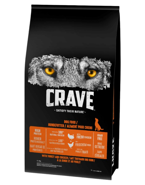 Sucha karma dla kotów Crave kurczak i indyk 11.5 kg (4008429148781) - obraz 1