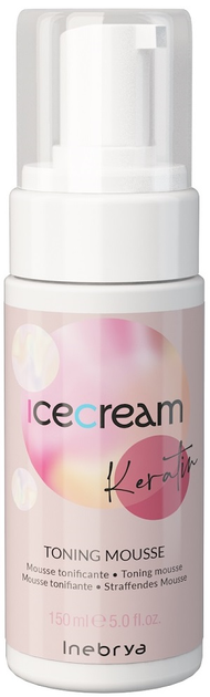 Pianka do włosów Inebrya Ice Cream Keratin tonizująca 150 ml (8008277263182) - obraz 1