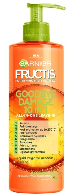 Krem do włosów Garnier Fructis Goodbye Damage 10 w 1 bez spłukiwania 400 ml (3600542225373) - obraz 1