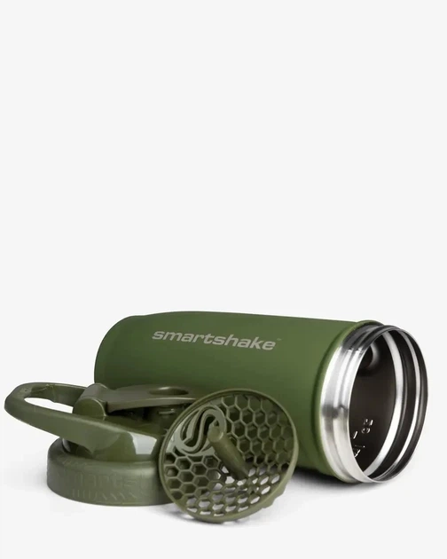 Шейкер спортивний SmartShake металевий Reforce Stainless Steel 30oz900ml Army Green - Фото 3 Шейкер спортивний SmartShake металевий Reforce Stainless Steel 30oz900ml Army Green - изображение 3