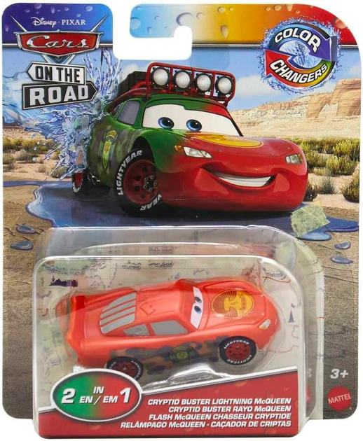 Samochód Mattel Disney Pixar Cars On The Road Color Changers Cryptid Buster Lightning McQueen (0194735125036) - obraz 1