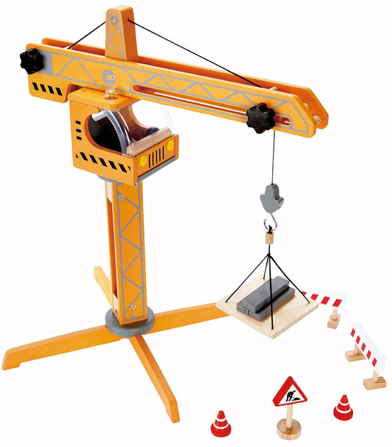 Żuraw podnoszący Hape Crane Lift z akcesoriami (6943478011977) - obraz 3
