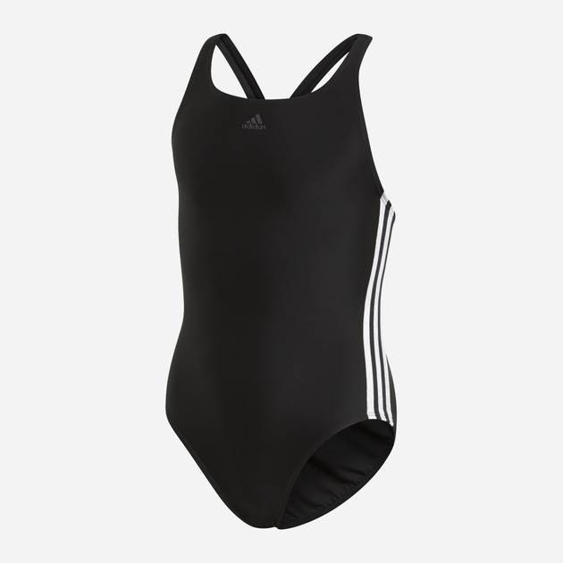 Dziecięcy strój kąpielowy jednoczęściowy na basen dla dziewczynki Adidas Fit Suit 3S Y DQ3319 116 cm Czarny (4060515092149) - obraz 1