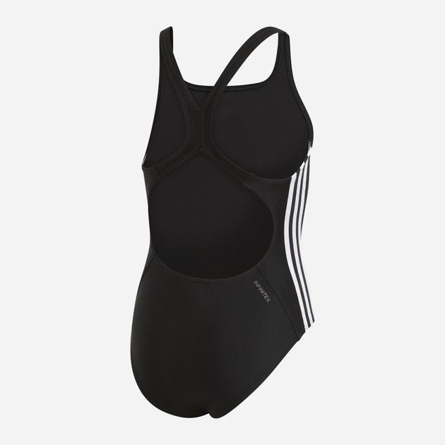 Dziecięcy strój kąpielowy jednoczęściowy na basen dla dziewczynki Adidas Fit Suit 3S Y DQ3319 116 cm Czarny (4060515092149) - obraz 2