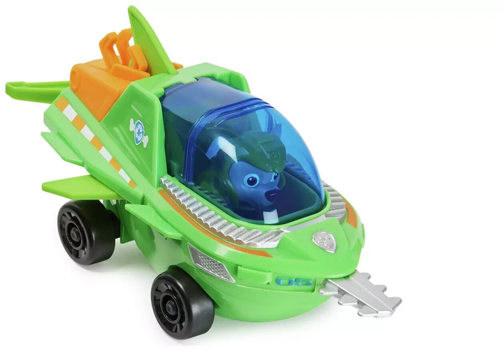 Samochód Spin Master Paw Patrol Aqua Pups Rocky's Sawfish Vehicle z figurką (0778988446720) - obraz 2