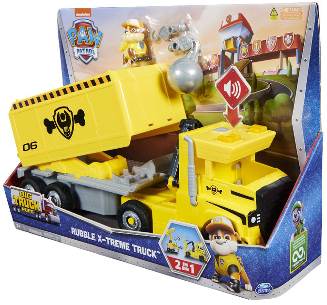 Samochód ciężarowy Spin Master Paw Patrol Big Truck Pups Rubble X-Treme Truck z figurką (0778988424063) - obraz 1