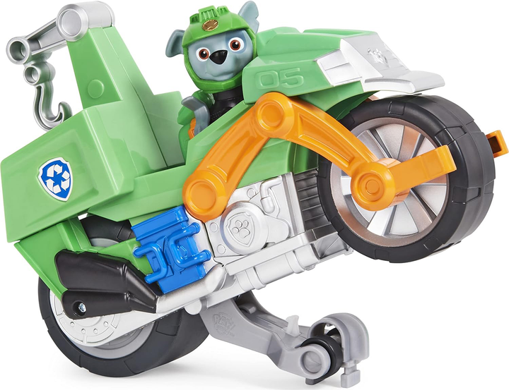 Motocykl Spin Master Paw Patrol Moto Pups Rocky Deluxe Vehicle z figurką (0778988361948) - obraz 4