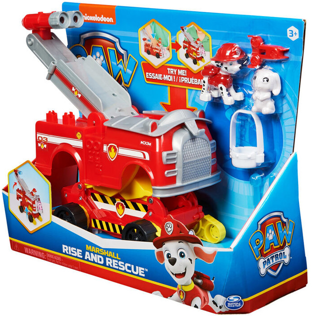 Пожежна машина Spin Master Paw Patrol Rise and Rescue Marshall з аксесуарами (0778988415191) - зображення 2