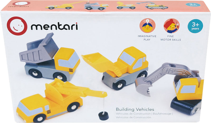 Набір будівельної техніки Mentari Construction Vehicles (0191856079132) - зображення 1