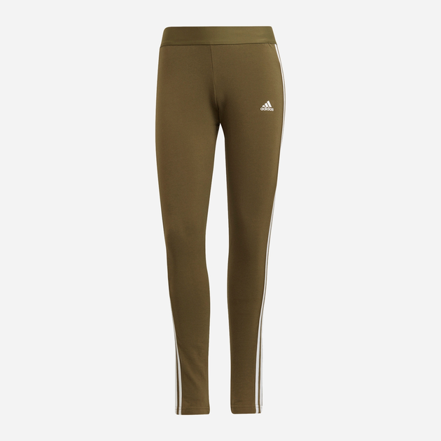 Legginsy sportowe damskie Adidas W 3S Leg H07780 XL Oliwkowe (4064054242799) - obraz 1