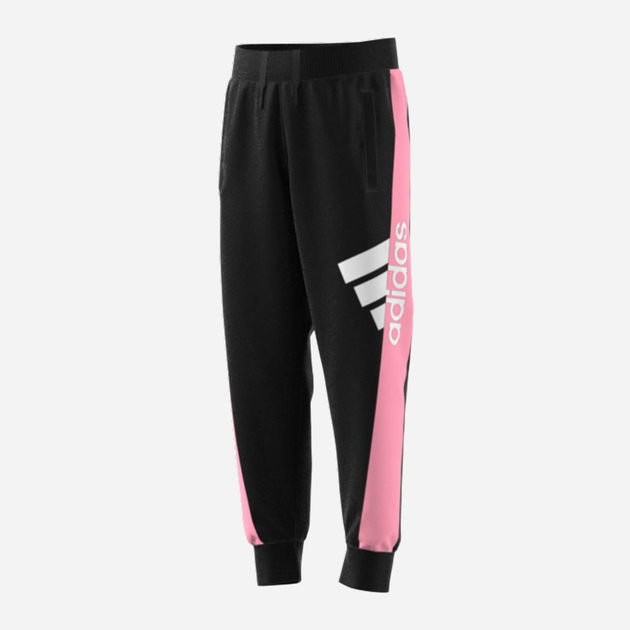 Дитячі спортивні штани для дівчинки Adidas Lk Bos Kn Pnt H40261 134 см Чорні (4064057047872) - зображення 1