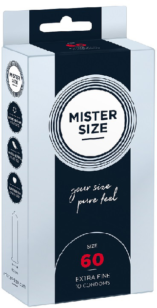 Prezerwatywy Mister Size Condoms dopasowane do rozmiaru 60 mm 10 szt (4260605480140) - obraz 1