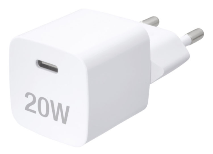 Зарядний пристрій Teccus Universal Fastcharger USB-C PD 20W White (4008928632682) - зображення 1