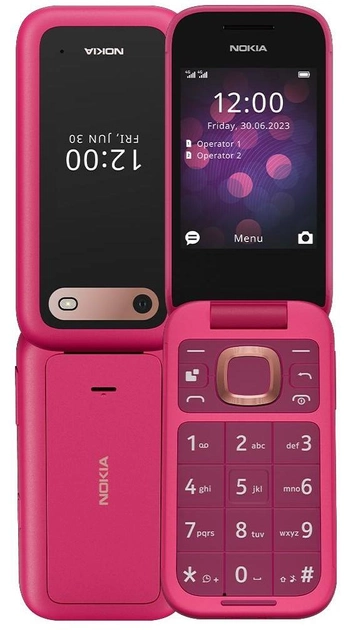 Мобільний телефон Nokia 2660 Flip 48/128MB DualSim Pop Pink (6438409088345) - зображення 1