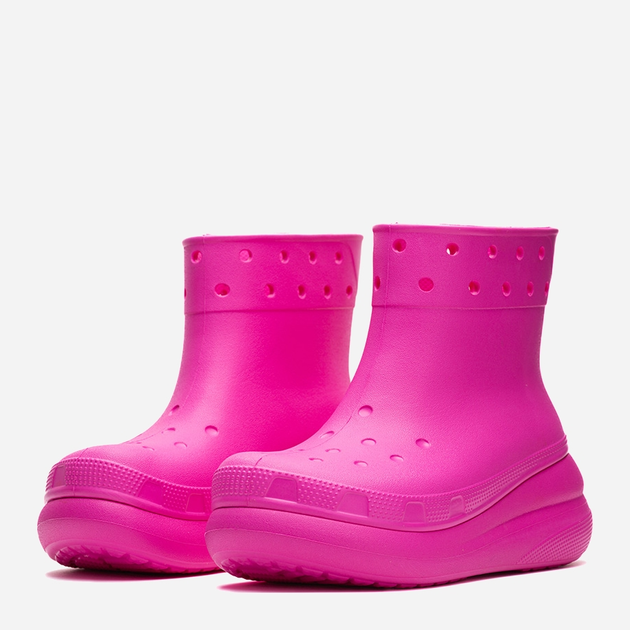 Kalosze damskie krótkie Crocs Classic Crush Rain Boot 207946-JUIC 41-42 Różowe (196265225453) - obraz 2
