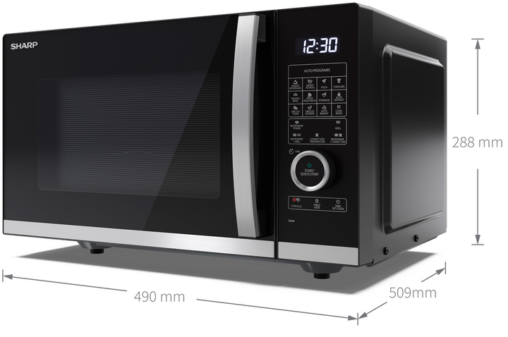 Kuchenka mikrofalowa Sharp QG204AEB Czarny - obraz 6