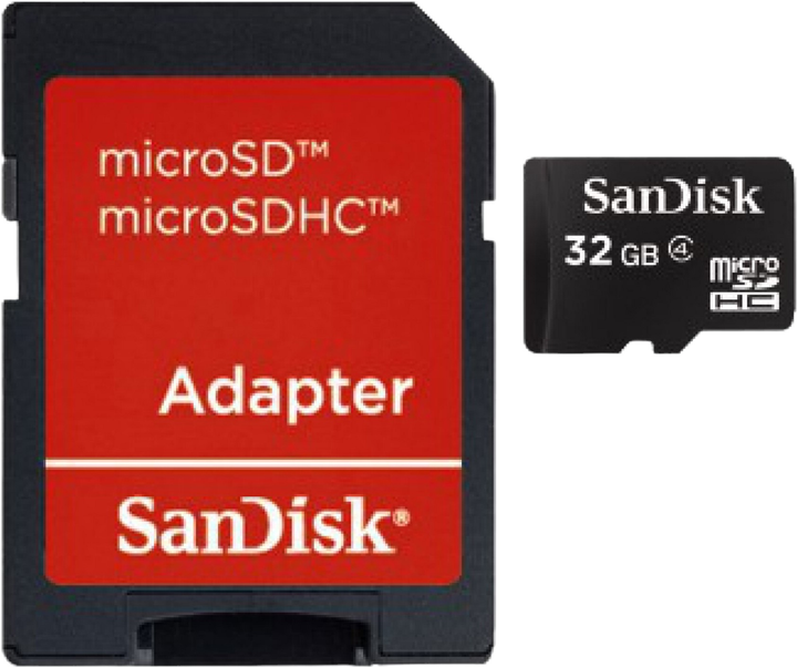Карта пам'яті SanDisk SD 32 GB 4 microSDHC Class 10 UHS-I Black (SDSDQB-032G-B35) - зображення 1