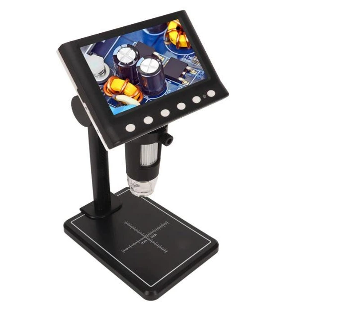 Микроскоп цифровой с 4,3" дюймовым LCD экраном DM7 аккумуляторное увеличение до 1000X - Фото 1 Микроскоп цифровой с 4,3" дюймовым LCD экраном DM7 аккумуляторное увеличение до 1000X - изображение 1