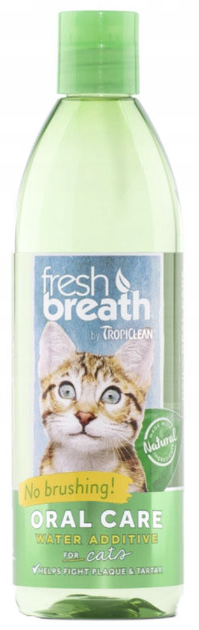 Dodatek do wody TropiClean Fresh Breath higiena jamy ustnej dla kotów 473 ml (645095001152) - obraz 1