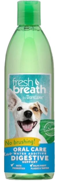 Домішка у воду TropiClean Fresh Breath Plus Digestive підтримка травної системи собак 473 мл (645095001862) - зображення 1