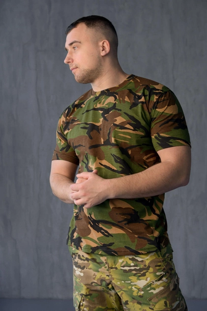 Мужская футболка хлопковая свободного кроя камуфляж Британка 50 - изображение 1