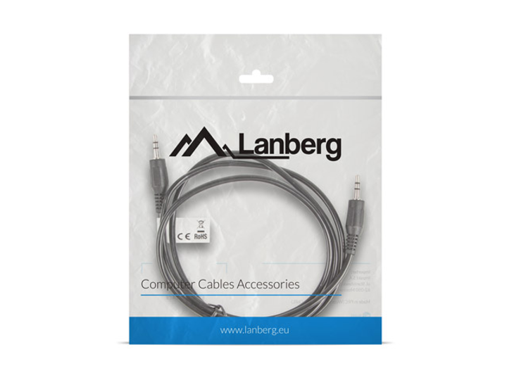 Kabel audio stereo LANBERG mini-jack 3.5 mm M/M 1.2 m Czarny (CA-MJMJ-10CC-0012-BK) - obraz 4
