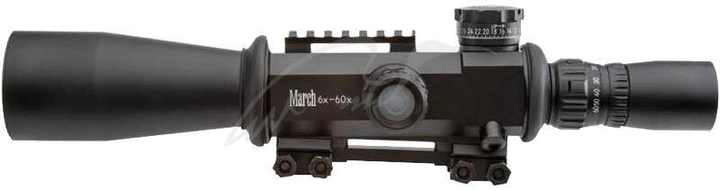 Монокуляр оптический March Genesis 6x-60x56 сетка FML-TR1 с подсветкой. 0.05MIL - зображення 1